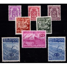 1948-49. Belgien. Tjenestemærker. Sæt. Postfrisk.